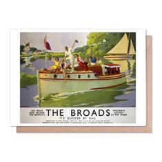 The Broads - People Waving from Boat
