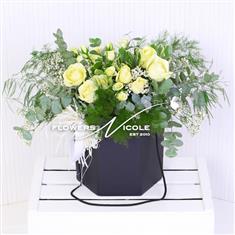 White Rose Hat Box