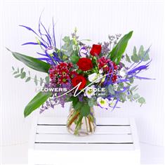 Red and Purple Dramatic Bouquet