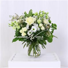 Ivory, White and Green Classic Bouquet